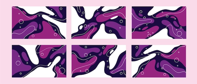 Abstract background design vector with color hand drawn style