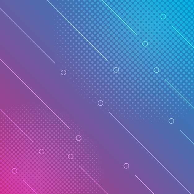 Abstract background design with blue and pink halftones