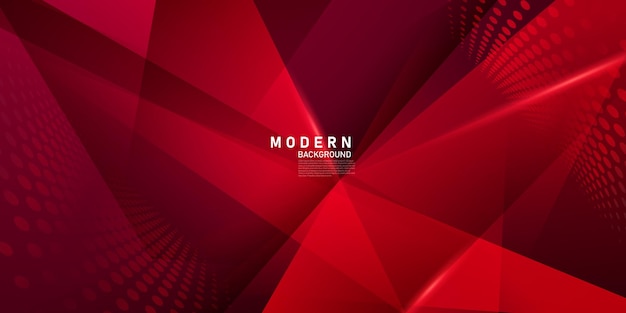 Abstract background design with red geometric elements vector