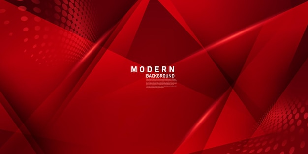 Abstract background design with red geometric elements vector