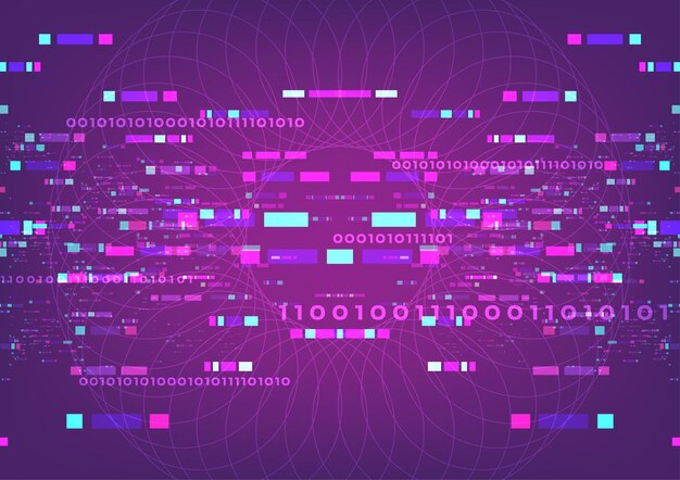 Абстрактный фон цифровые сети Футуристическая компьютерная инженерия Технология алгоритмов