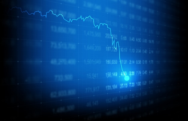 Abstract background of economy crisis down stock market graph