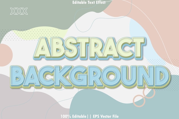 ベクトル 抽象的な背景編集可能なテキスト効果 3d エンボス スタイル