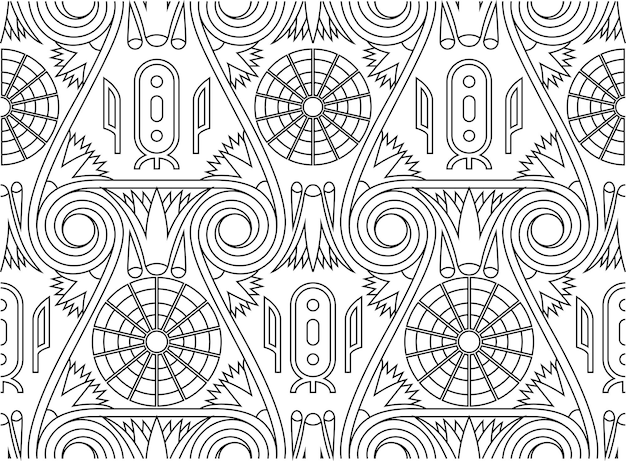 Vector abstract background. egyptian,pharaonic and ceramic tile pattern. vector