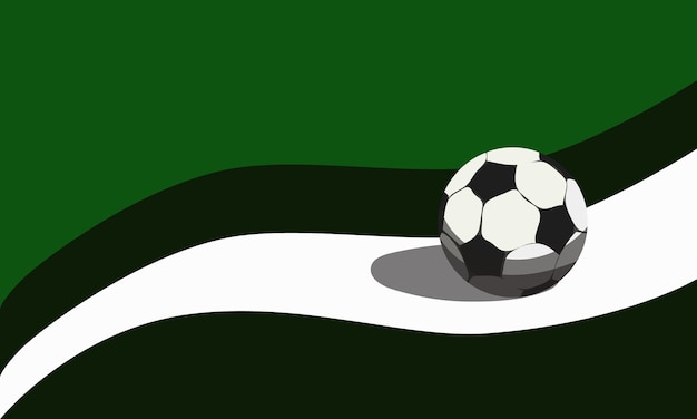 Abstract background in the form of a football field with a ball Imitation of the game of football