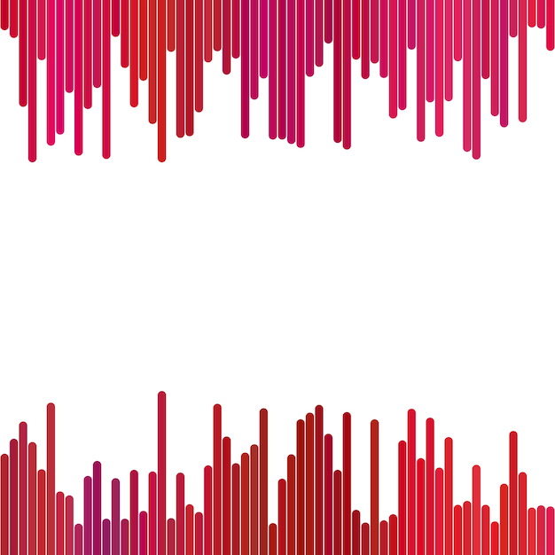 Abstract background from vertical stripes in red tones - vector graphic on white background