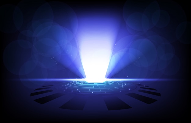 abstract background of futuristic hud gui display panel with light