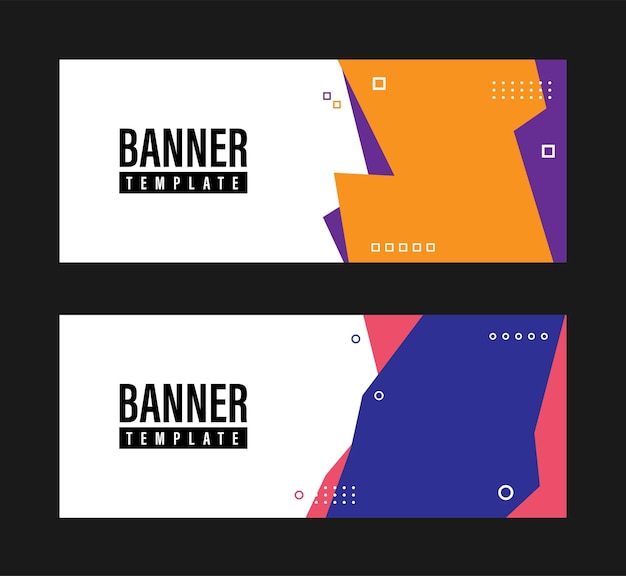 Abstract background geometric business banner template vector