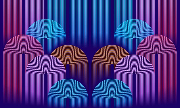 Abstract background geometric lines with Modern style and Futuristic technology concept