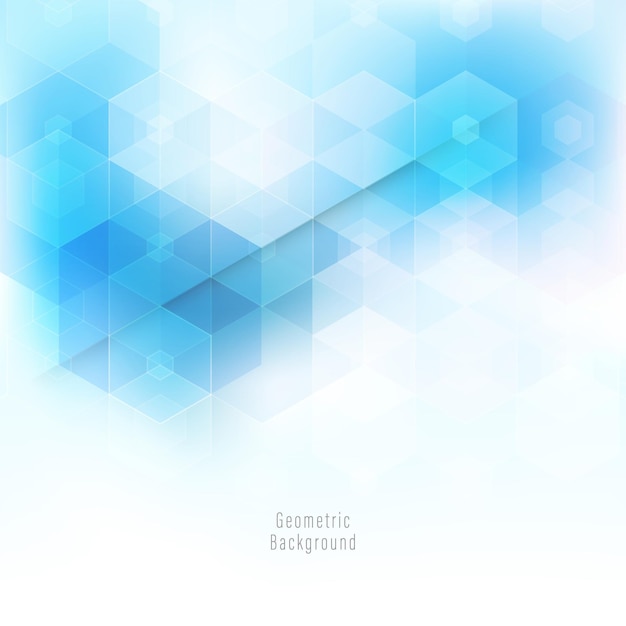 Abstract background geometric shape of blue hexagons Brochure design template