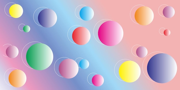 Abstract background of glowing colorful circles