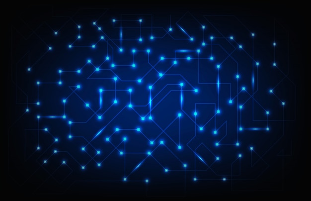 Priorità bassa astratta del circuito elettronico d'ardore con il nodo