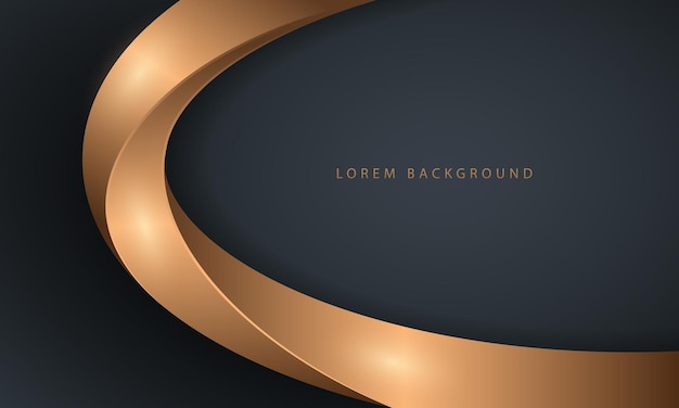 Abstract background and gold circle shapes with golden elements