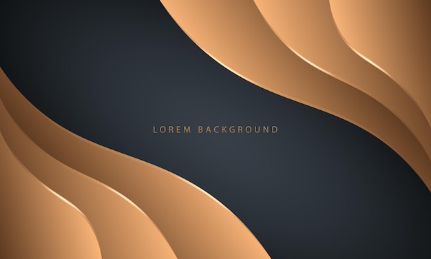 Abstract background and gold circle shapes with golden elements