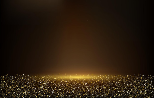 Vector abstract background a golden glow with magical dust