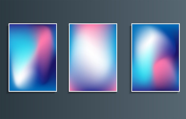 Vector abstract background gradient blurred set