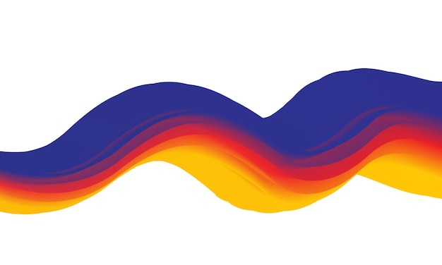 Abstract background gradient fluid wavy blue red yellow Vector illustration