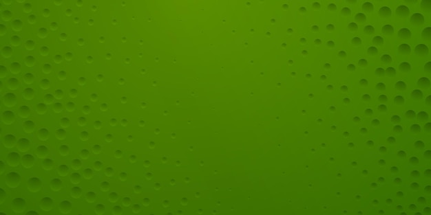 Vector abstract background in green colors with many concave small circles