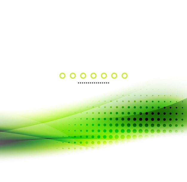 Vector abstract background green wave business template