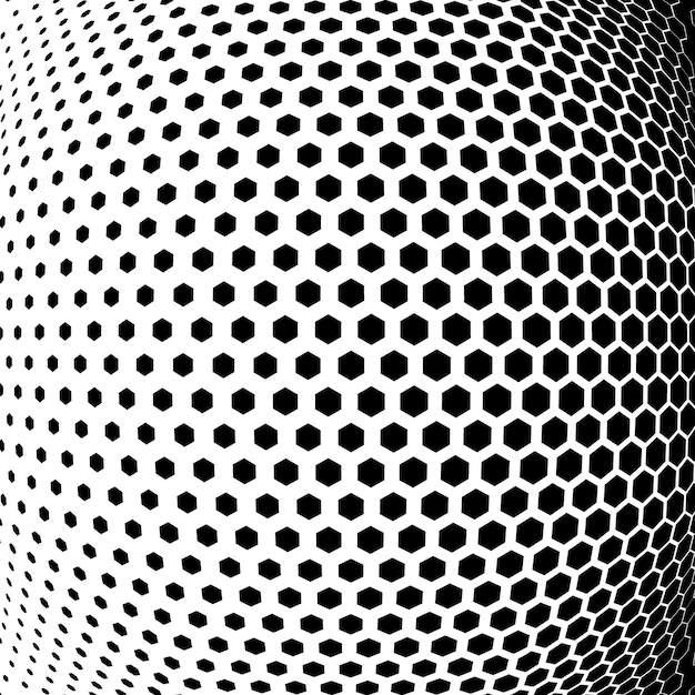 Abstract background halftone pattern with fisheye lens effect Vector illustration and design