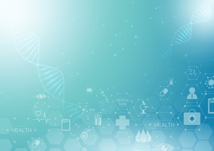 Vector abstract background health care and science icon pattern medical innovation concept.