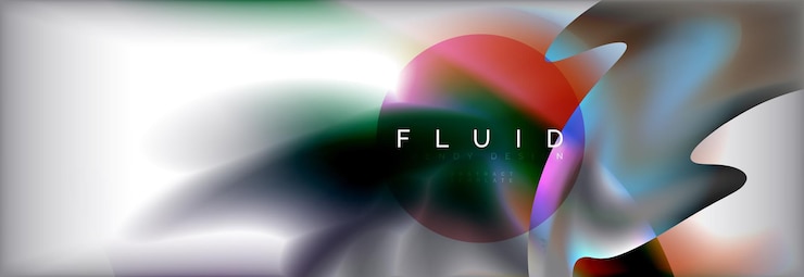 Vector abstract background holographic liquid colors design