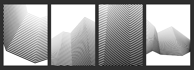 Абстрактная концепция фонового дома для логотипа Элементы дизайна Линии различной толщины от тонкого до толстого стиля контура Векторная иллюстрация EPS 10 бизнес-шаблон баннер макет страницы брошюра