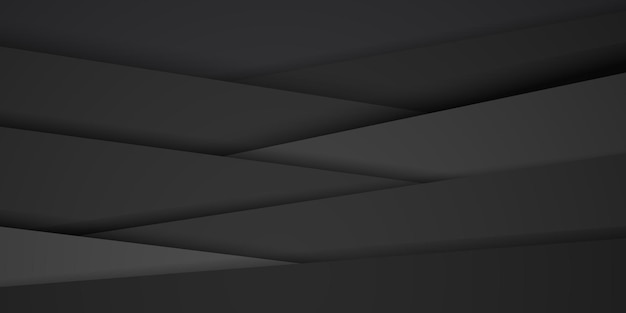 Вектор Абстрактный фон в черном и сером цветах с несколькими перекрывающимися поверхностями с тенями