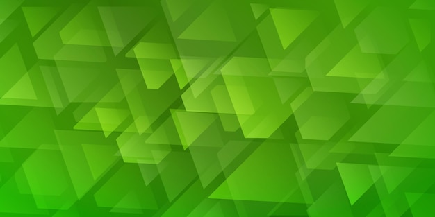 Vector abstract background of intersecting triangles and polygons in green colors