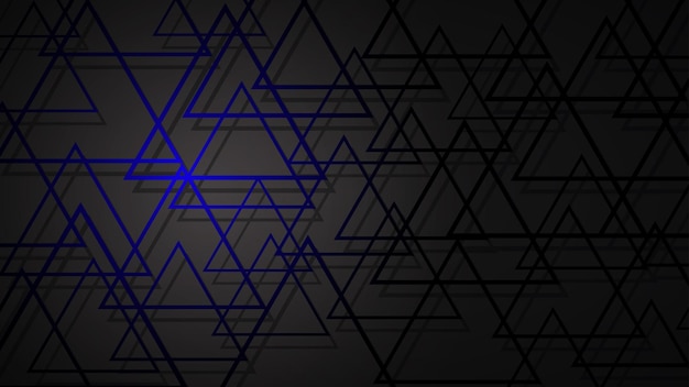 Abstract background of intersecting triangles with shadows in dark colors