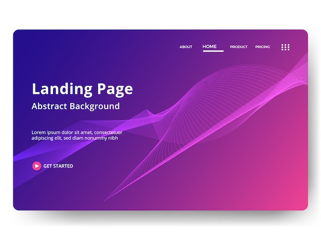 Vector abstract background . landing page template. web page  for website and mobile development.