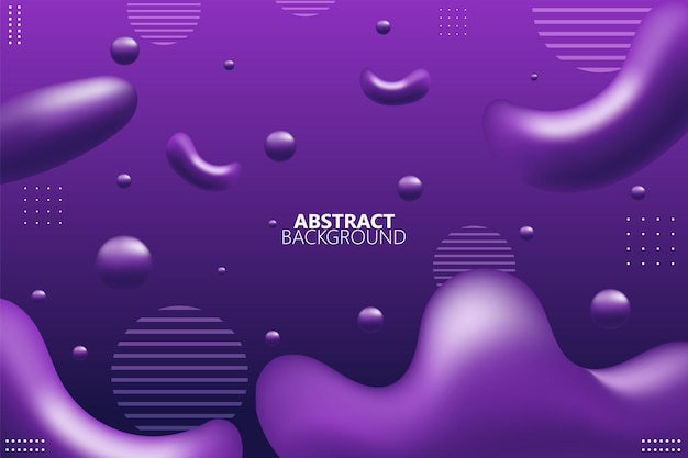 Abstract background liquid shape with purple gradient