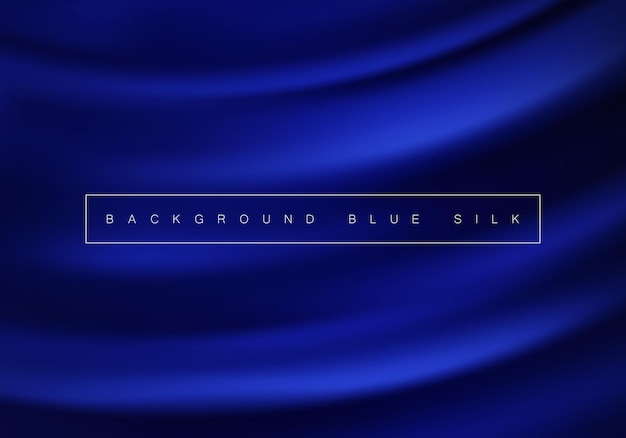 Abstract background luxury blue cloth wave texture silk