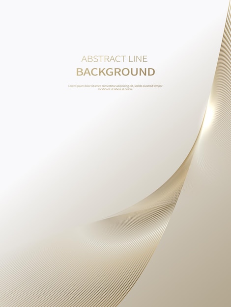 Abstract background of luxury gold lines brochure poster background