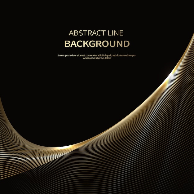 Abstract background of luxury gold lines