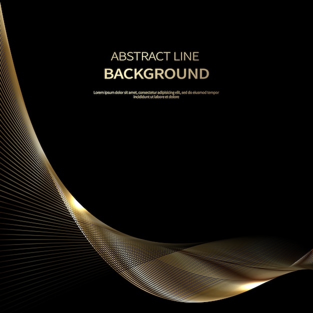 Abstract background of luxury gold lines