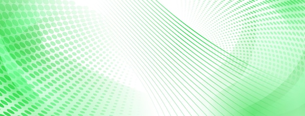 Abstract background made of curves and halftone dots in light green colors