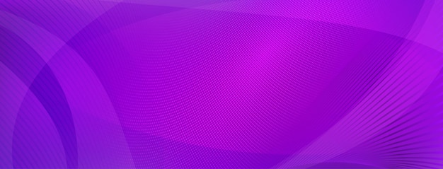 Abstract background made of curves and halftone dots in purple colors