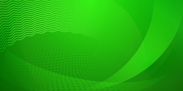 Abstract background made of halftone dots and curved lines in green colors