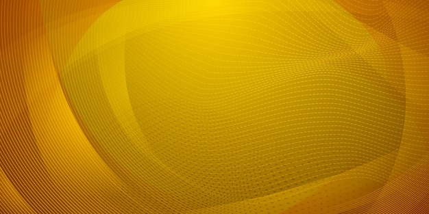 Abstract background made of halftone dots and curved lines in yellow colors