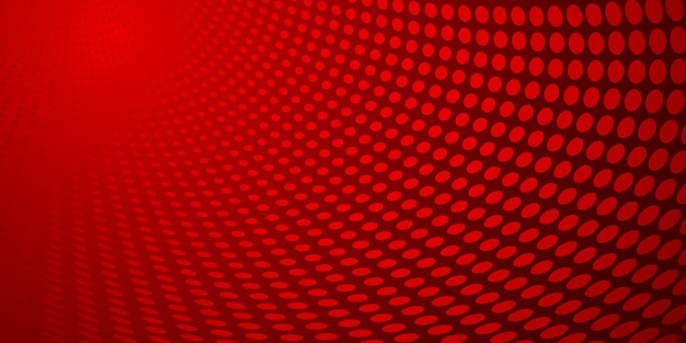 Abstract background made of halftone dots in red colors