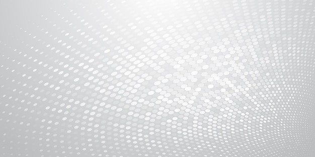 Vector abstract background made of halftone dots in white and gray colors