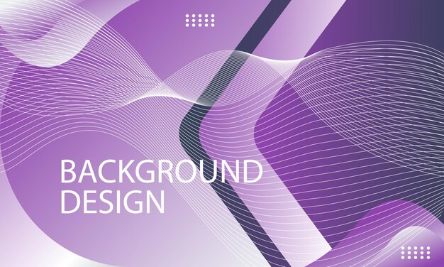 Abstract background made of lines in purple colors template Design
