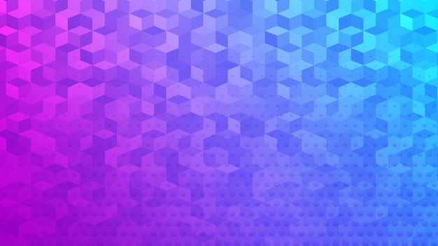 Abstract background made of small cubes in purple and blue colors