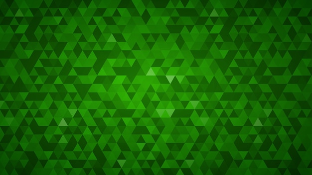 Vector abstract background made of small green triangles