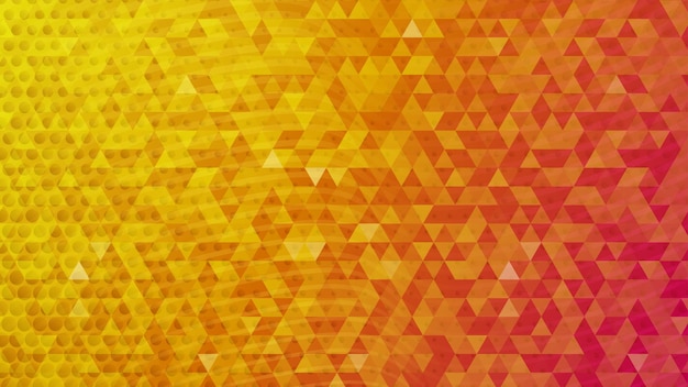 Abstract background made of small orange triangles and curved lines