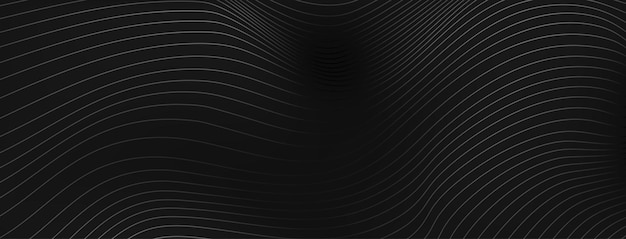 Abstract background made of wavy lines in black colors