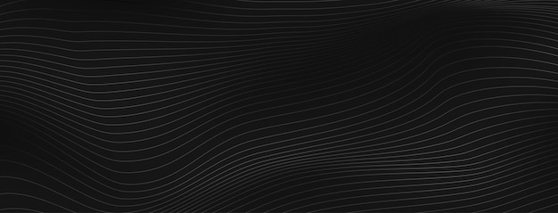 Abstract background made of wavy lines in black colors