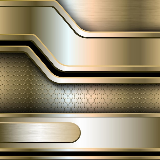 Banner metallico astratto sfondo illustrazione vettoriale
