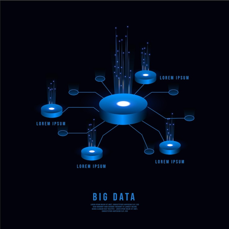 Vector the abstract background of metaverse and big data